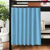 Cortina de Cama Dormitorio Universitario Color Sólido Cortina Semi-Oscurecedora Litera Superior e Inferior Cortina de Puerta Única Cortina de Partición Integrada