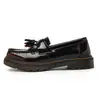 Mocasines con Flecos para Mujer Zapatos de Cuero Genuino de Caña Baja Rojo Brillante Estilo Británico Modernos para Estudiantes Puntera Redonda Casual Zapatos para Hombre