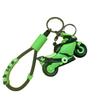 Llavero con forma de motocicleta estéreo de dibujos animados, colgante creativo para coche, llavero para estudiante masculino, mochila escolar, regalo pequeño