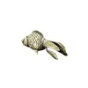 Latón Peces Dorados Antiguos Adornos Vintage Estudio Oficina Escritorio Paisaje Creativo Sólido Decorativo Mascota de Té Artesanía