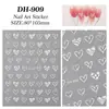 Adesivos para Unhas Linha Graffiti Coração, Vários Designs Mistos, Coração Oco Plano Versátil Adesivos para Unhas DIY, Estilo Dh