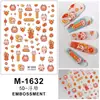 Pegatinas 5D en Relieve para Uñas Año Nuevo 2024 Dragón Chino Tótem Danza del León Fortuna Mahjong Calcomanías Adhesivas para Uñas