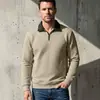 Sudadera jacquard para hombre transfronteriza, nuevo estilo europeo y americano de Amazon, top liso de manga larga, jersey casual de otoño e invierno