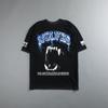 Jeans DARC retro americano cor contrastante esportiva algodão camiseta faculdade solta tudo combina casal manga curta masculino e feminino Tee geração cabelo