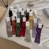Youjiaxiu Calcetines para Mujer Otoño Invierno Nuevos Estilo Coreano Color Sólido Estilo Ins Calcetines Apilables Canalé 3D Hasta la Pantorrilla Calcetines de Algodón