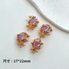 Colgante de Rosa Espinosa con Incrustaciones de Piedra Tridimensional Material de Cuentas Hecho a Mano DIY Accesorios para Pulsera Collar Joyería
