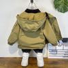Chaqueta para niño chaqueta infantil primavera y otoño estilo occidental abrigo ropa de primavera para bebé estilo callejero con capucha ropa para niño con capucha