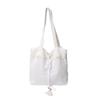 2025 Nova Bolsa de Ombro de Renda Estilo Preguiçoso Literário Bolsa Tote de Grande Capacidade Bolsa de Mão Casual Bolsa Colete