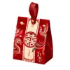 Caixa de Doces Chinesa de Mão para Casamento Sacola de Doces de Noivado Caixa de Presente de Casamento Caixa de Doces de Lembrancinha