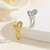 Comercio exterior transfronterizo de Amazon joyería Europea y Americana clip para la nariz en forma de U sin perforación zirconita microincrustada conejo de amor mariposa clavo para la nariz