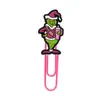 Marcadores de Navidad de Dibujos Animados de Venta Caliente Transfronterizos en Stock, Material de Oficina Creativo, Papelería, Clips para Papel de Goma Suave de PVC, Separadores de Página
