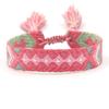 Pulsera de Cinta Tejida Estilo Étnico con Texto Bordado y Borlas, Pulsera Trenzada DIY, Diseño Simple, 104 Colores Disponibles, Pulsera Estilo Europeo y Americano
