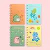 Cuaderno de Bolsillo Portátil Mini de Espiral con Tapa Lateral de Dibujos Animados A7 Mini Bloc de Notas de Alto Valor Diario