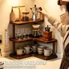 Estante de Almacenamiento para Mesa de Comedor Organizador de Vasos de Escritorio Mesa Pequeña de Múltiples Niveles para Encimera de Sala de Estar Estante para Organizar y Colocar Vasos de Agua