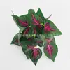 Arranjo Artificial Transfronteiriço de Rabanetes Verdes, Folhas de Batata Doce, Flores Artificiais, Paredes de Plantas Verdes, Decoração de Parede de Gramado, Arranjo de Flores para Grade de Varanda