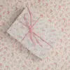 Flor de Colza Pera de Nieve Papel Ins Estilo Papel de Regalo de Alta Gama Envoltura de Flores Tamaño Pequeño Papel de Copia Floral Barato