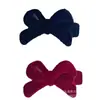 Pasador de Pelo Rojo Terciopelo con Lazo para Otoño e Invierno, Accesorio para el Cabello para Mujer, Pinza para Flequillo Lateral, Adorno para el Cabello para Año Nuevo y Año Nuevo Chino