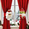 Cortinas de Navidad Transfronterizas Abrazaderas para Cortinas Decoraciones de Papá Noel Muñeco de Nieve Abrazaderas para Cortinas Decoraciones para el Hogar y el Hotel