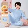 Ropa interior térmica para niños, Pijamas para estudiantes de primaria y secundaria, Algodón con Licra, Conjuntos de ropa de otoño y pantalones largos para niños y niñas, Suéteres de algodón