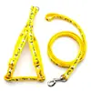 Correa de perro ajustable con banda para el pecho, traje, cuerda anti-pérdida para pasear perros, accesorios para collar de mascota