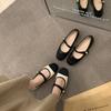 Zapatos Planos para Mujer Estilo Chanel Primavera 2025 Nuevos Zapatos Mary Jane de Piel Zapatos de Ballet Suaves para Fiesta Zapatos de Punta Redonda