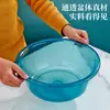 Bacia de lavagem espessa de plástico para uso doméstico grande, média e pequena, bacia para estudantes, bacia para os pés de dormitório, bacia pequena para bebê