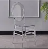 Silla de Cristal Acrílico para Salón de Banquetes de Hotel Silla de Bambú Transparente Simple para Exterior Silla de Boda Napoleón Silla de Cristal