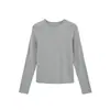 Camiseta Base de Trébol de Cuatro Hojas de la Suerte de Otoño ABOUTSEA para Mujer, Bendición de Buena Suerte, Camiseta de Manga Larga con Cuello Redondo Ajustada de Terciopelo Mousse