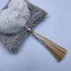 Recuerdos de Xiangfei Tuan Hua Cuentas Hebilla de Seguridad Borla 15cm Oreja Zi Estilo Antiguo Hanfu Cheongsam Solapa de Presión Guirnaldas Accesorios de Ropa