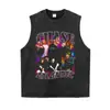 Chal Floral Lavado Desgastado Estilo Retro Transfronterizo Estampado Singer Streetwear