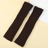 Calcetines holgados de otoño e invierno para mujer, calcetines cálidos versátiles de punto estilo coreano, calentadores de piernas, calcetines tejidos de dos hebras retorcidas, cubrepies cálidos