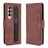 Adequado para Capa de Celular Samsung Z Fold8 Ultra D6/5/7 com Múltiplos Compartimentos para Cartão e Compartimento para Caneta Capa Flip Capa Protetora de Couro 4