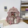 Mochila Pequena Fresca e Fofa Multibolsos Grande Capacidade Mochila para Campus Leve Versátil para Ensino Fundamental Médio Superior Mochila Escolar para Alunos do Ensino Fundamental