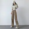 Overoles de Paracaídas Americanos Primavera y Otoño Nuevos Pantalones Rectos Ajustados de Cintura Alta para Mujer Pantalones Anchos Casuales Sueltos para Mujer