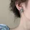 Pendientes de flor de cristal estilo occidental lujo ligero nicho femenino alta calidad pendientes Mori estilo deseo puro pendientes estilo chino