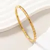 Pulseira aberta cruzada com nó quadrado, banhada a 18k, de nicho, simples, moderna, versátil, resistente à descoloração