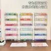 Prateleira de armazenamento expositora de contas multifuncional de parede, prateleira transparente de grande capacidade, caixa de armazenamento de cosméticos