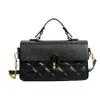 Bolso de mano de alta gama nuevo y exquisito de moda, simple y versátil, bolso pequeño popular estilo Chanel con patrón de diamantes, bolso de hombro y cruzado