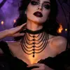 Colección de Halloween Gota de Sangre Oscura Fantasma Gritando Collar Divertido Araña Creativa Fantasma Ojo de Sangre Cadena para Clavícula