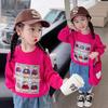 Ropa Infantil 2024 Ropa Infantil Primavera y Otoño Nueva Moda Niña Bebé Top Versátil Dibujos Animados Lindos Estilo Occidental Infantil