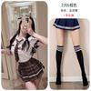 Lingerie Sexy para Noite Longa Uniforme Cos Sexy Tentação JK Saia Curta Paixão Feminina Vestido de Estudante Pura Feminino 2205