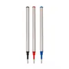 Recarga de tinta para caneta esferográfica em linha atacado metal neutro universal vermelho azul preto 0.50.7 substituição para caneta de assinatura recarga à base de água