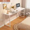 Mesa dupla para estudantes, janela para casa, mesa longa e estreita, mesa simples para computador, mesa de estudo para quarto, escrivaninha