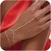 Moda Transfronteriza Europea y Americana Pulseras Apilables para Mujer Pulsera de Pedrería Conectada con Diamantes en Capas Ajustable Joyería Regalos