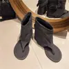 Nuevas Sandalias de Tanga Estilo Espiga Estilo Francés 2026 para Mujer, Botas de Verano Elegantes Sueltas sin Cierre, Botines Planos