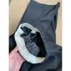 Figura de pera gris oscuro lana pantalones casuales rectos mujer otoño nuevo talla grande mm gordita cintura alta ajustados pierna ancha pantalones