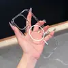 Funda magnética para teléfono 16E de alta transparencia, círculo fino, apta para Apple 16Promax, transparente, 15 agujeros grandes, 14, todo incluido, anticaídas, 11