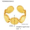 Anel Retrô Sonhador Design Anel Geométrico Vazado Anel de Aço Inoxidável Banhado a Ouro Elegante de Luxo Conjunto de Anéis Em Estoque