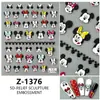 Redanco Nuevas Pegatinas para Uñas de Mickey Mouse con Dibujos en Relieve 5D Calcomanías Adhesivas Tridimensionales para Uñas Venta al por Mayor