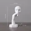 Enfeites de Personagem de Máscara Abstrata Personalizada Artesanato Plástico Criativo de Fumante Decorações para Entrada e Armário de Vinho